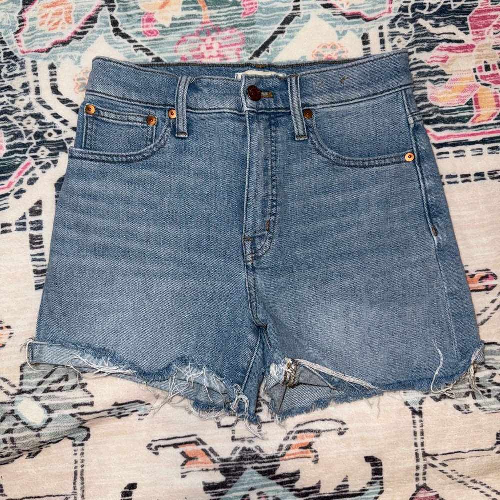 MADEWELL HIGHRISE DENIM SHORTS SIZE 25